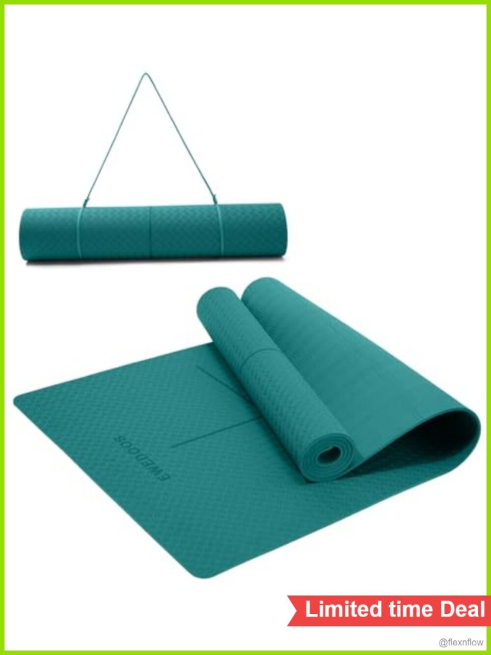 Eco-Friendly TPE Yoga Mat with Alignment Marks Non-Slip Exercise Mat for Home